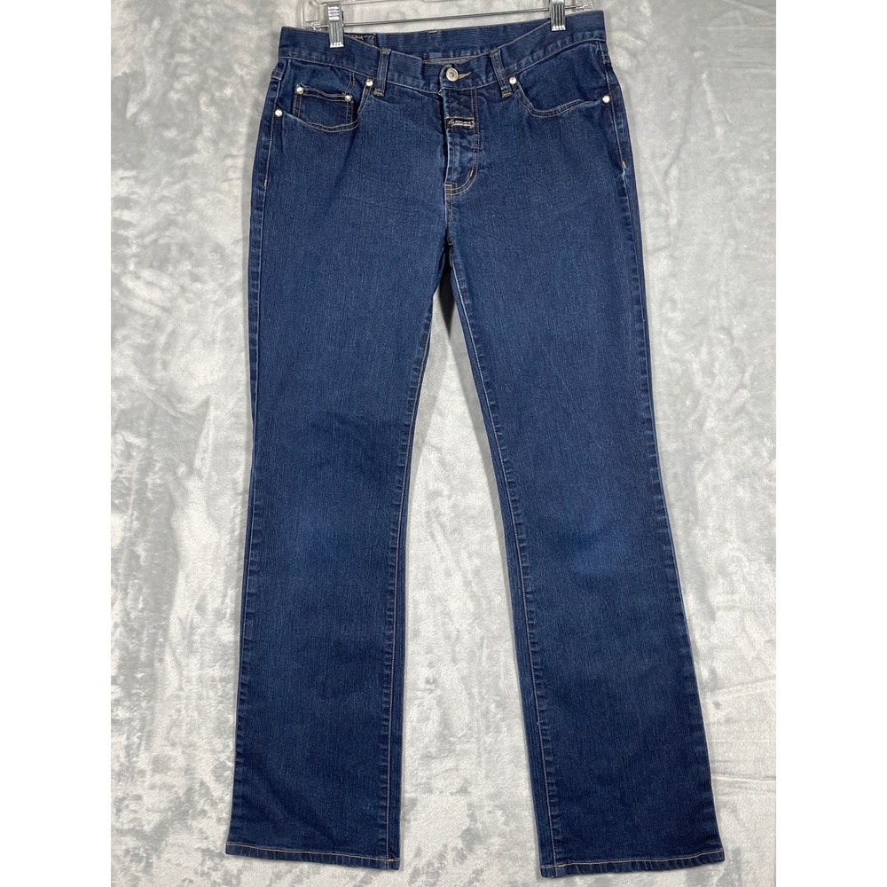 Marithe Francois Girbaud Womens Straight Leg Dark Wash Denim Jeans Blue Size 30
